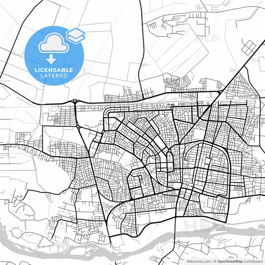 Layered PDF map of Raqqa, Syria
