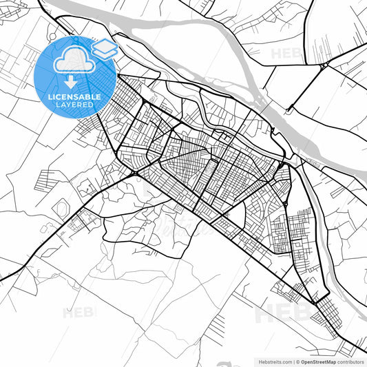Layered PDF map of Deir ez-Zor, Syria