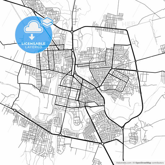 Layered PDF map of Al-Hasakah, Syria
