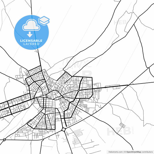 Layered PDF map of Manbij, Syria