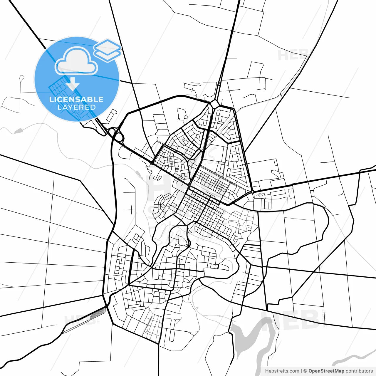 Layered PDF map of Daraa, Syria