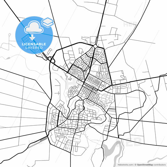 Layered PDF map of Daraa, Syria