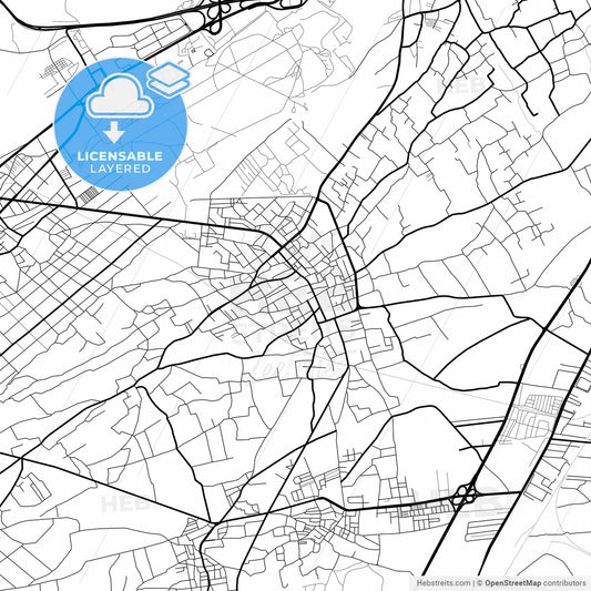 Layered PDF map of Darayya, Syria