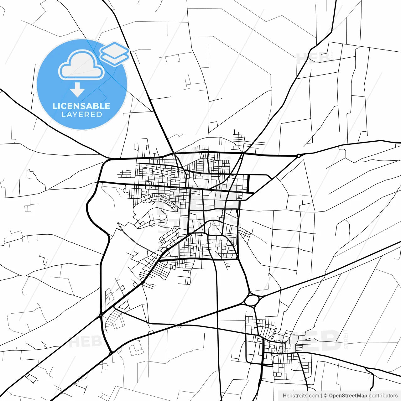 Layered PDF map of Al-Bab, Syria