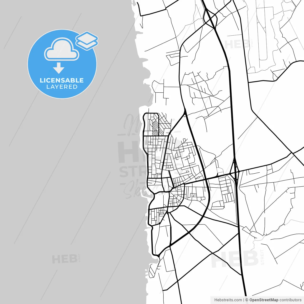 Layered PDF map of Jableh, Syria