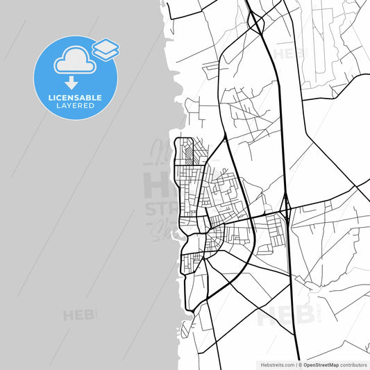 Layered PDF map of Jableh, Syria