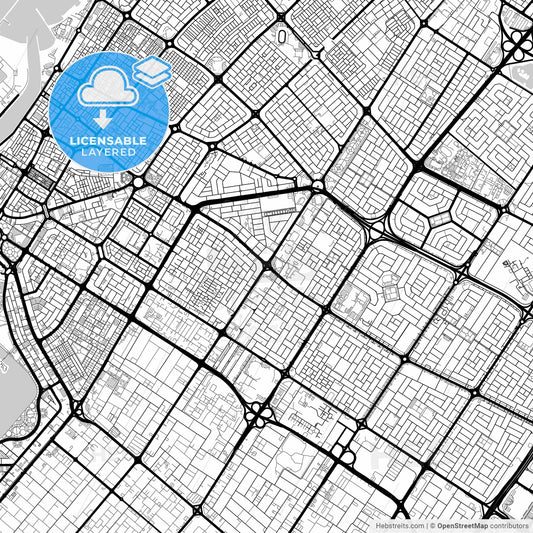 Layered PDF map of Sharjah  , United Arab Emirates