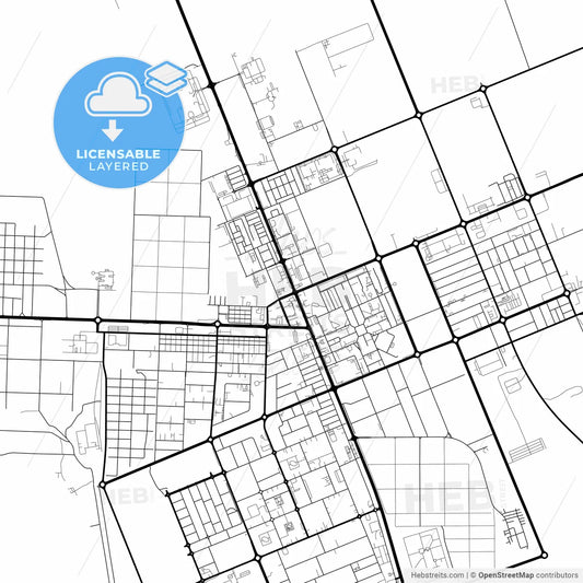 Layered PDF map of Zayed City , United Arab Emirates