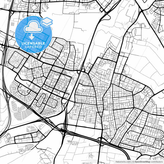 Layered PDF map of Rishon LeZion, Center, Israel