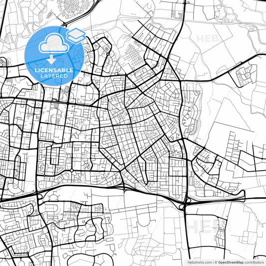 Layered PDF map of Petah Tikva, Center, Israel