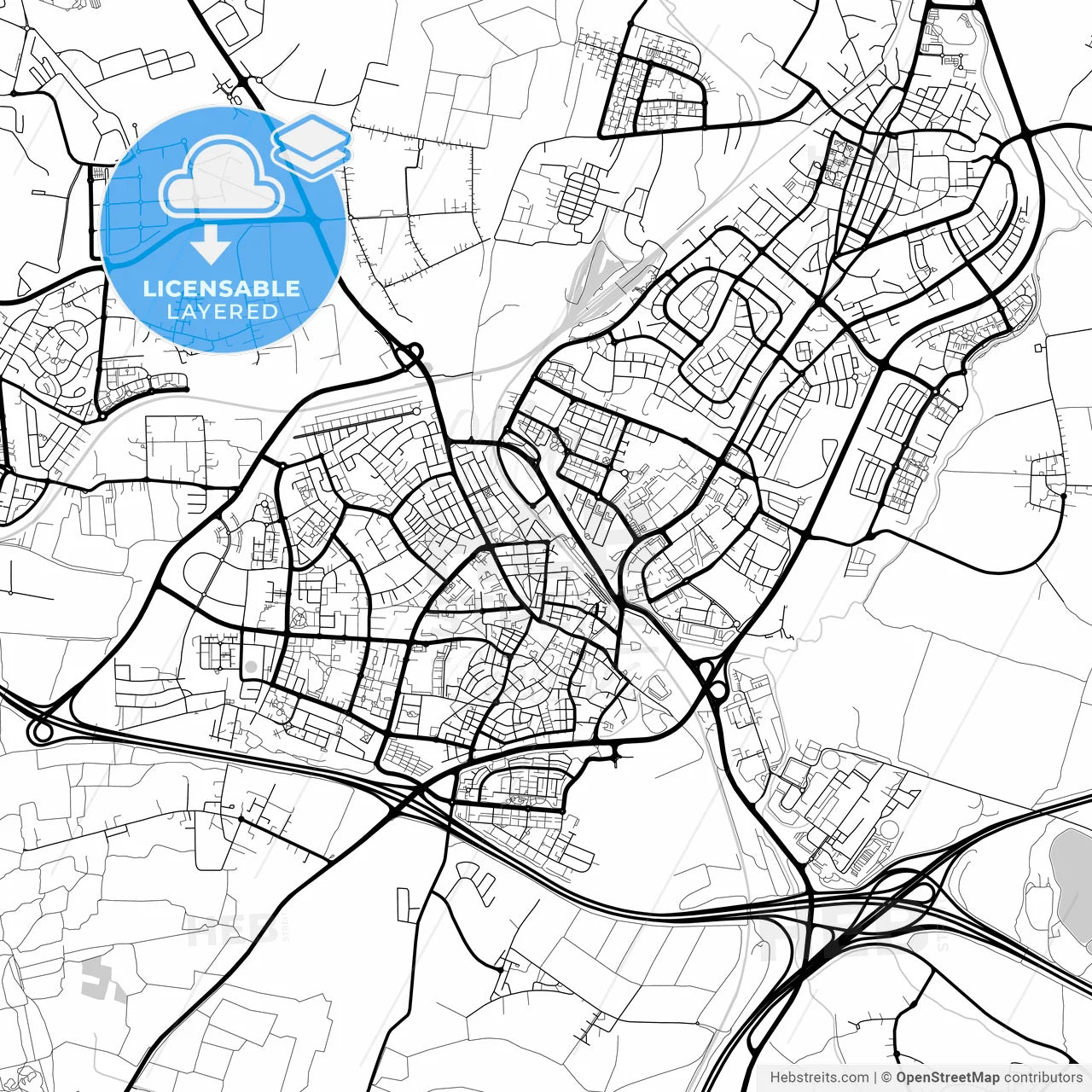 Layered PDF map of Ramla, Center, Israel