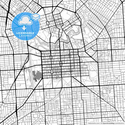 Layered PDF map of Adelaide, South Australia, Australia