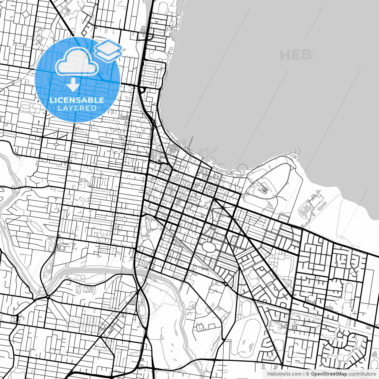 Layered PDF map of Geelong, Victoria, Australia