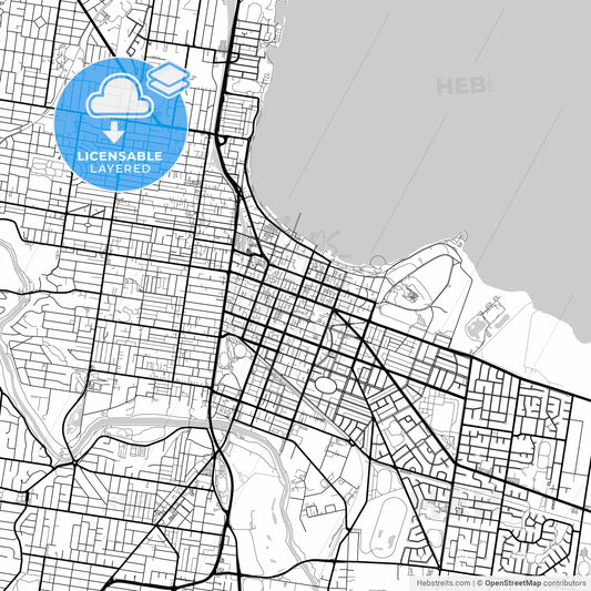 Layered PDF map of Geelong, Victoria, Australia
