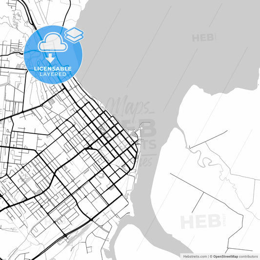 Layered PDF map of Cairns, Queensland, Australia