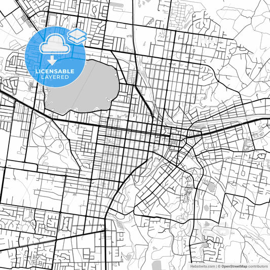Layered PDF map of Ballarat, Victoria, Australia