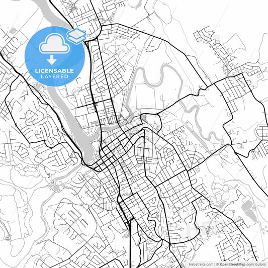Layered PDF map of Launceston, Tasmania, Australia