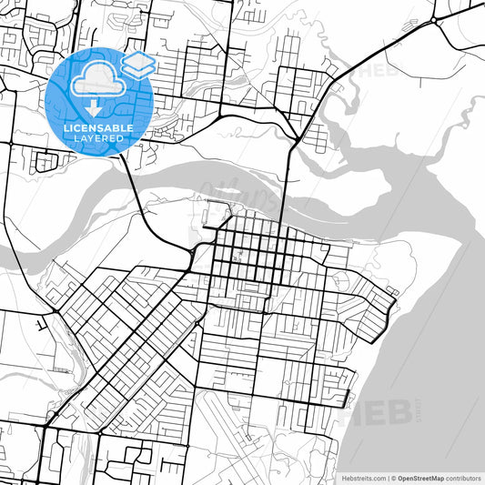 Layered PDF map of Mackay, Queensland, Australia