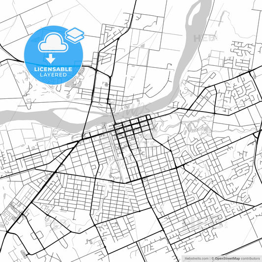 Layered PDF map of Bundaberg, Queensland, Australia