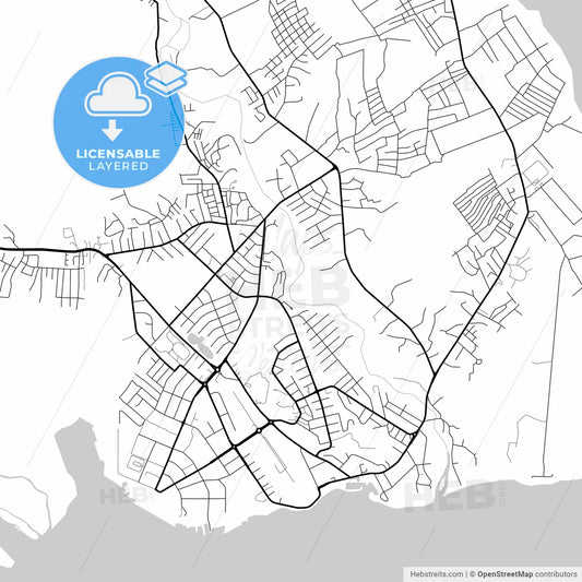 Layered PDF map of Lae, Morobe, Papua New Guinea