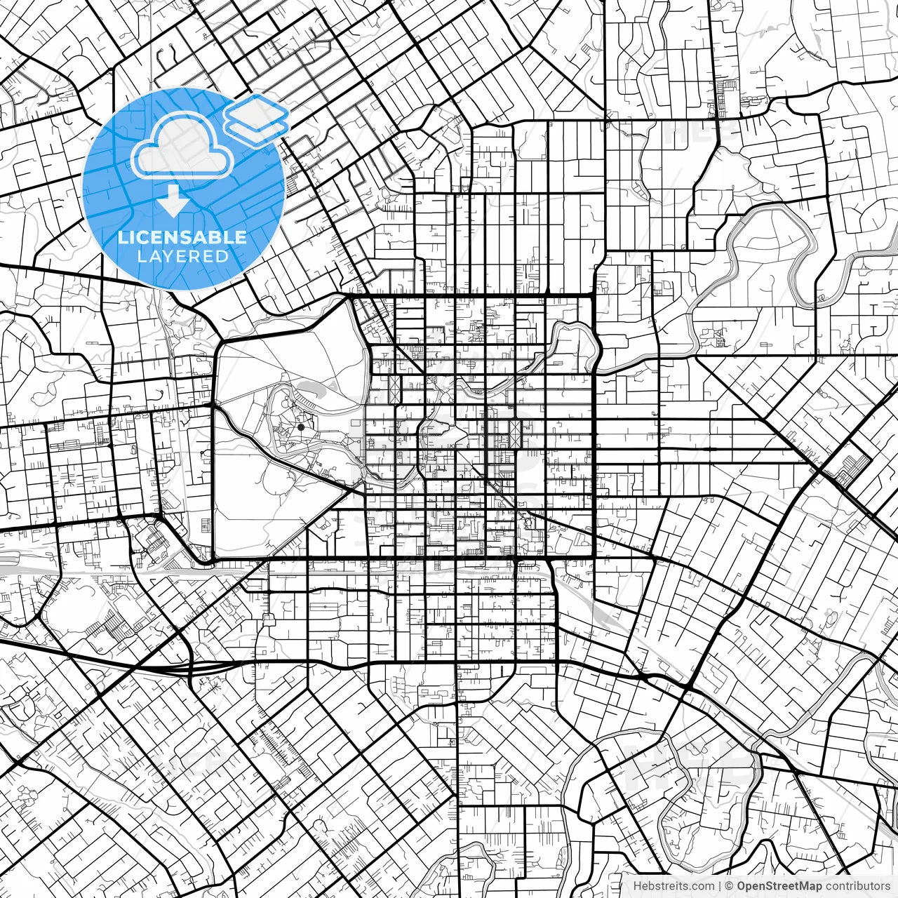 Layered PDF map of Christchurch, New Zealand