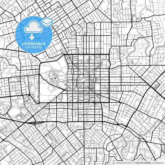 Layered PDF map of Christchurch, New Zealand