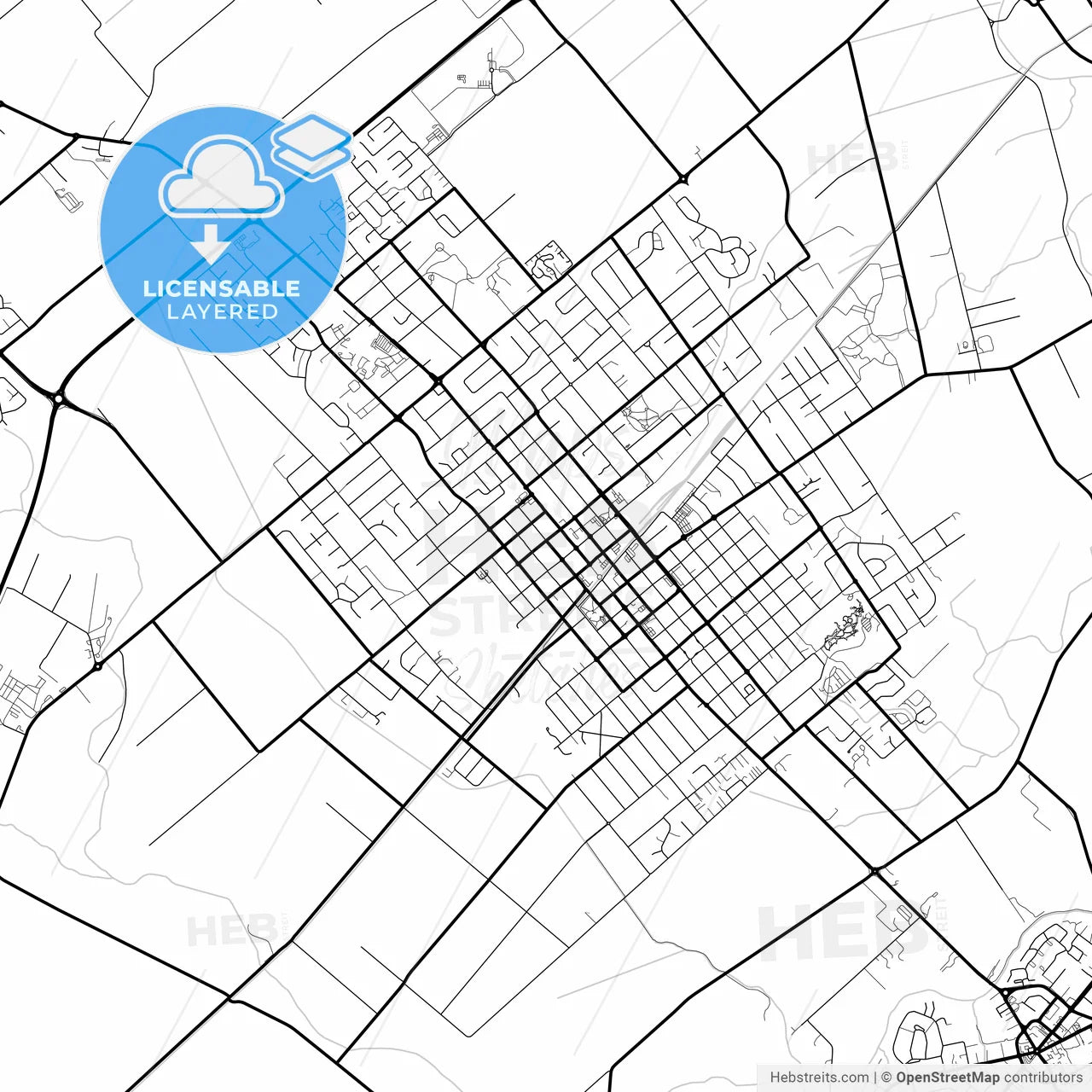 Layered PDF map of Napier-Hastings, New Zealand