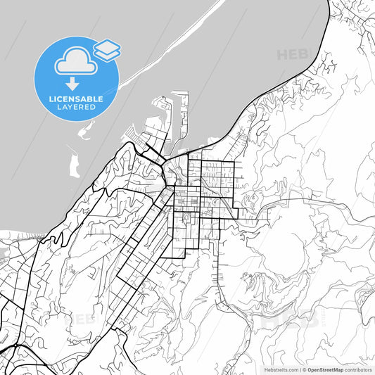 Layered PDF map of Nelson, New Zealand