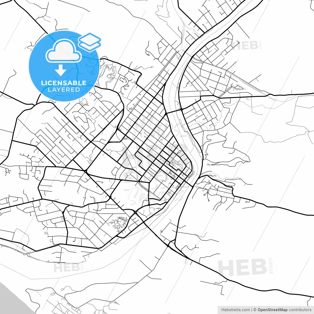 Layered PDF map of Whanganui, New Zealand