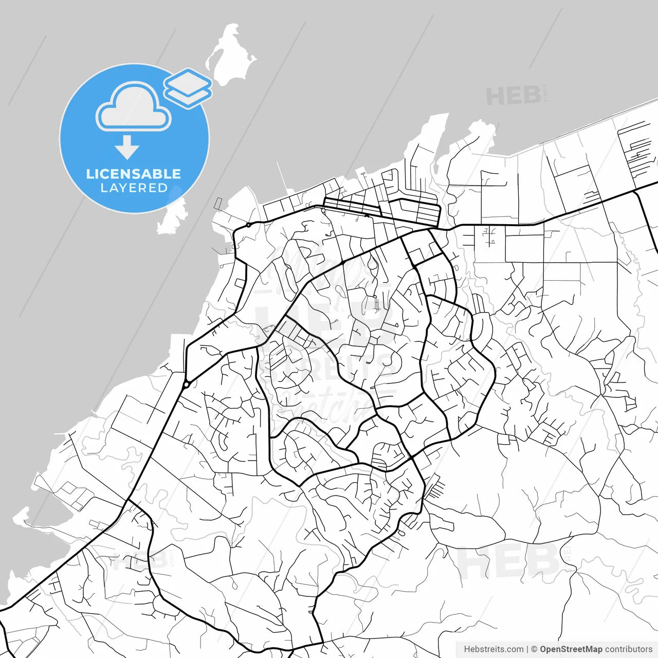 Layered PDF map of Lautoka, Fiji
