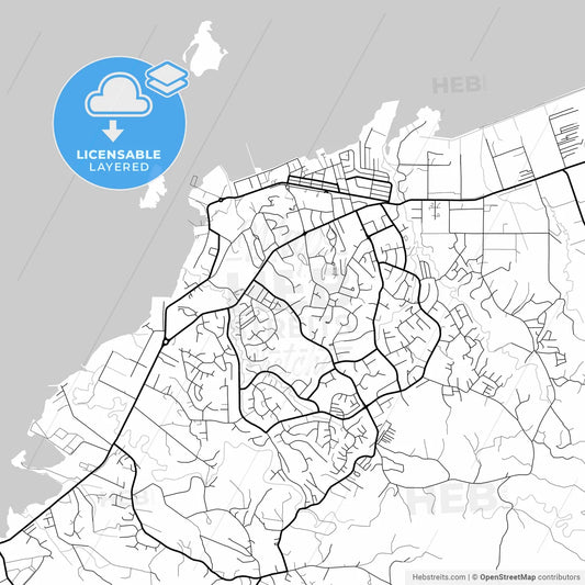 Layered PDF map of Lautoka, Fiji