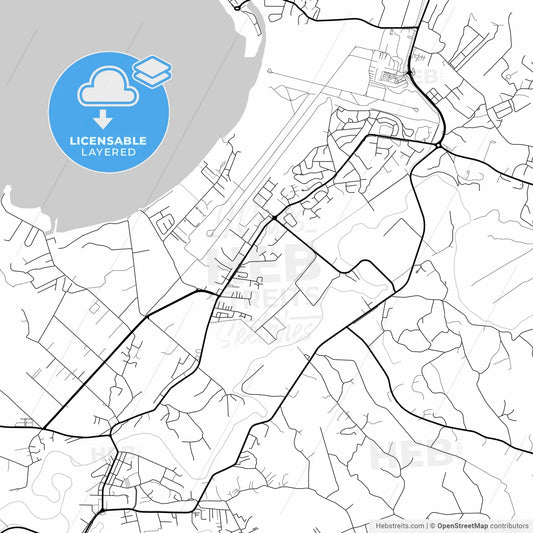 Layered PDF map of Nadi, Fiji
