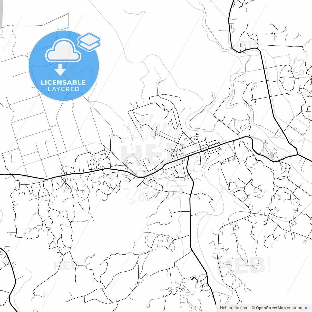 Layered PDF map of Labasa, Fiji