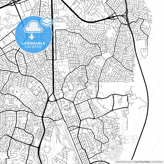 Layered PDF map of Lagos, Nigeria