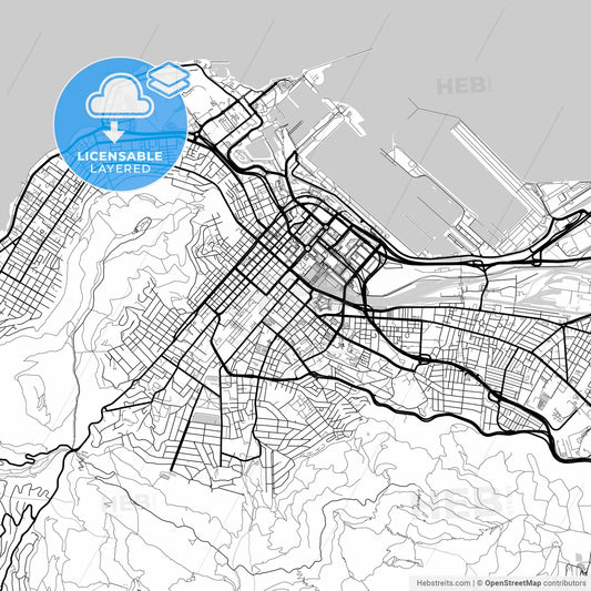 Layered PDF map of Cape Town, South Africa