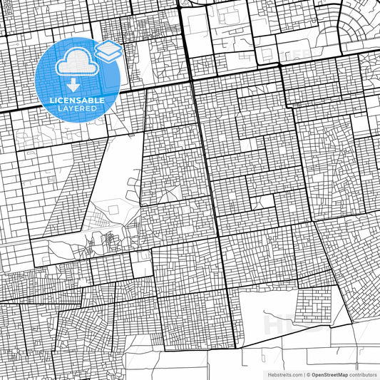 Layered PDF map of Khartoum, Sudan