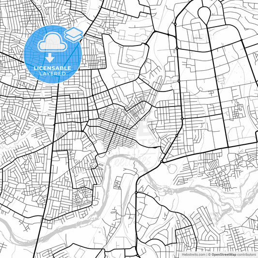 Layered PDF map of Kaduna, Nigeria