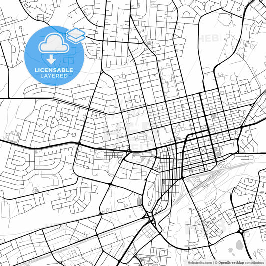 Layered PDF map of Harare, Zimbabwe