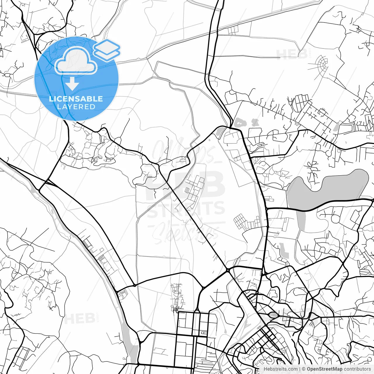 Layered PDF map of Antananarivo, Madagascar