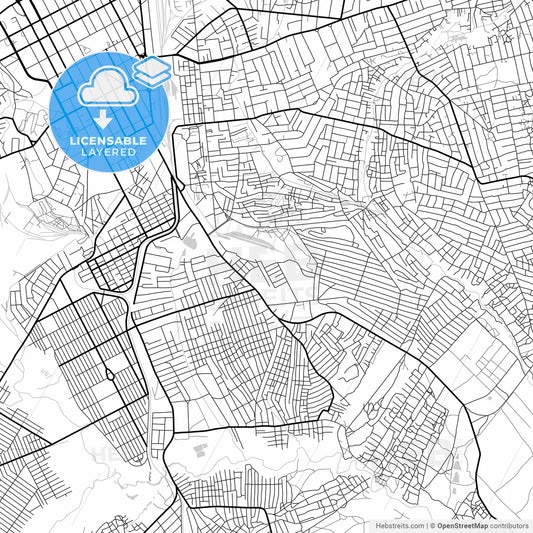 Layered PDF map of Lubumbashi, DR Congo