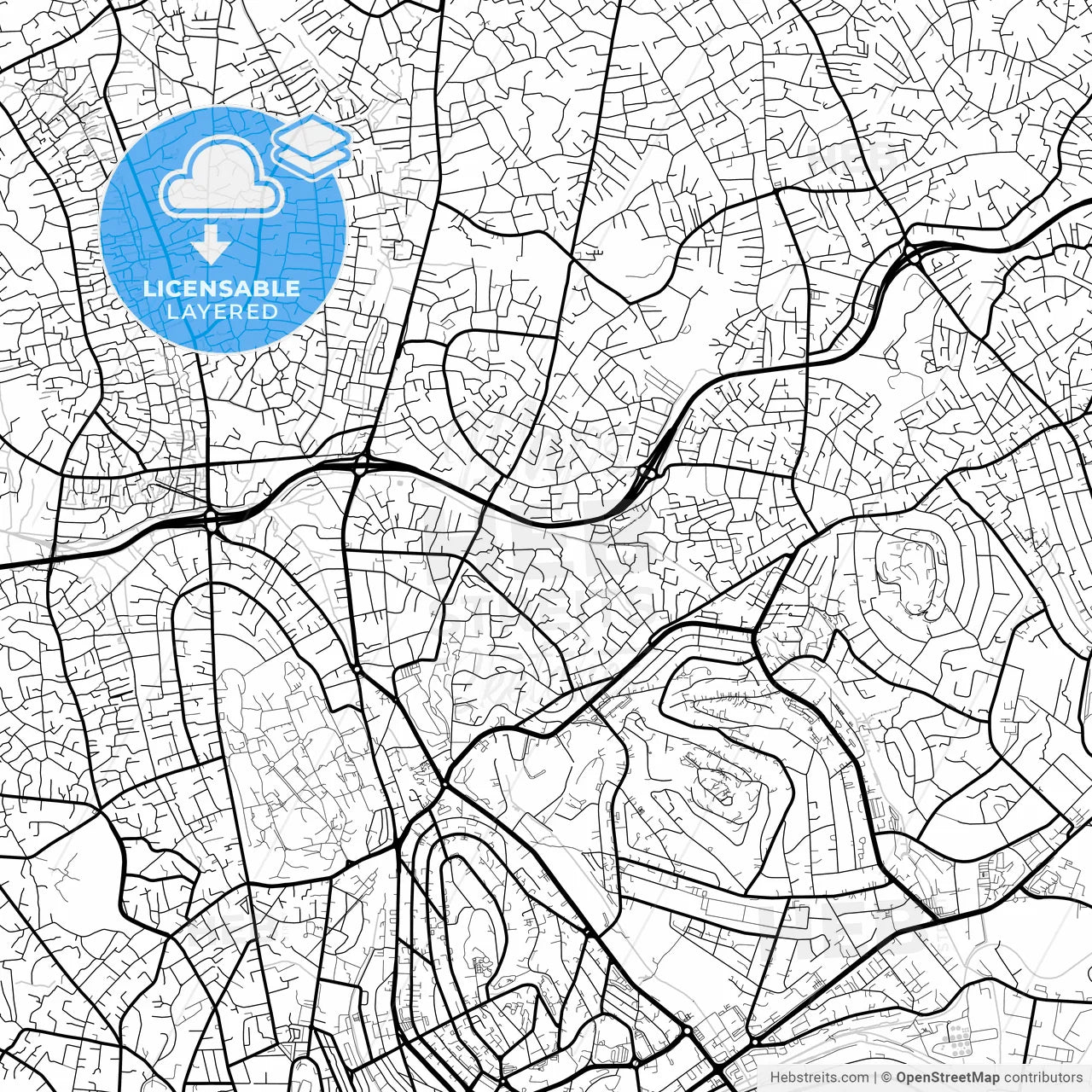 Layered PDF map of Kampala, Uganda