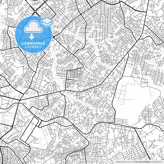 Layered PDF map of Douala, Cameroon