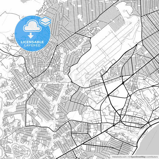 Layered PDF map of Brazzaville, Republic Of The Congo