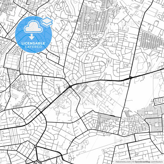 Layered PDF map of Lusaka, Zambia