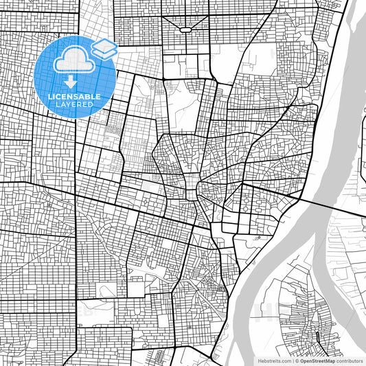 Layered PDF map of Omdurman, Sudan