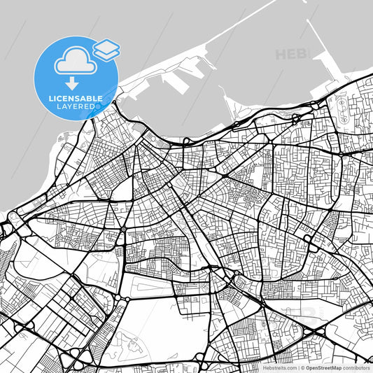 Layered PDF map of Tripoli, Libya