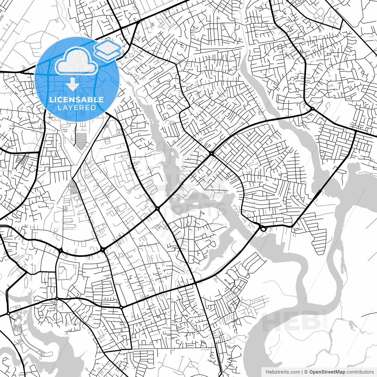 Layered PDF map of Port Harcourt, Nigeria