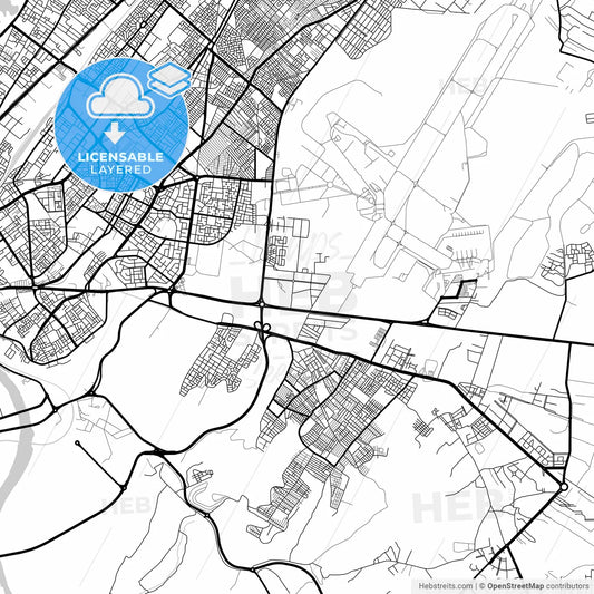 Layered PDF map of Sale, Morocco