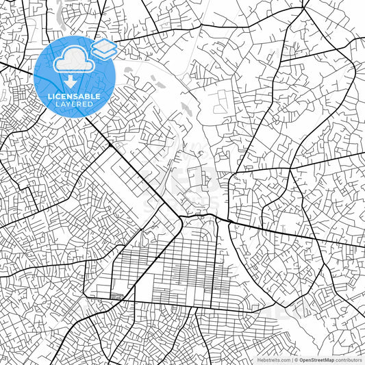 Layered PDF map of Aba, Nigeria