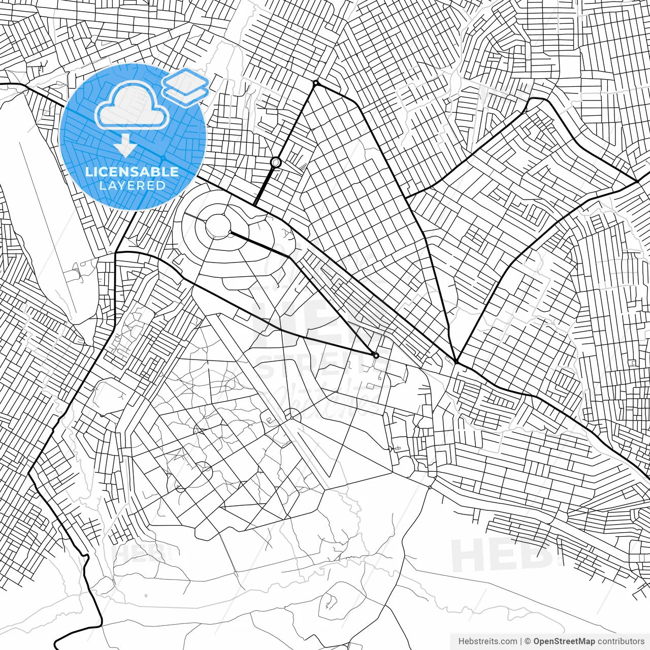 Layered PDF map of Mbuji-Mayi, DR Congo